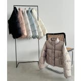 スタンドカラー ショート中綿パディングブルゾン | ad thie | 詳細画像65 