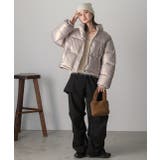 スタンドカラー ショート中綿パディングブルゾン | ad thie | 詳細画像7 