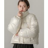 ミルキーホワイト | スタンドカラー ショート中綿パディングブルゾン | ad thie