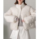 オフホワイト | スタンドカラー ショート中綿パディングブルゾン | ad thie