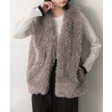 ライトグレー | プードルファーベスト | ad thie