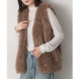 ブラウン | プードルファーベスト | ad thie