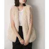 アイボリー | プードルファーベスト | ad thie