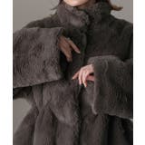 スタンドカラー フェイクファーコート | ad thie | 詳細画像49 