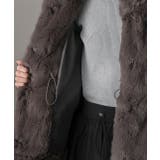 スタンドカラー フェイクファーコート | ad thie | 詳細画像50 