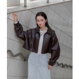 ショート ライダースジャケット  | ad thie | 詳細画像29 