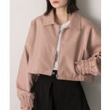 ピンク | ショート ライダースジャケット  | ad thie