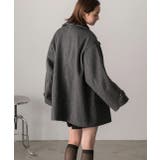 シャギーコクーンミドルコート | ad thie | 詳細画像32 