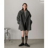 シャギーコクーンミドルコート | ad thie | 詳細画像35 