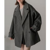 グレー | シャギーコクーンミドルコート | ad thie