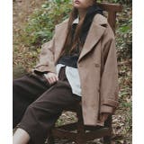 ライトブラウン | シャギーコクーンミドルコート | ad thie