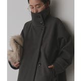 チャコール | スタンドカラー ２WAYオーバーコート | ad thie