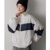 スタンドカラー配色ブルゾン | ad thie | 詳細画像10 