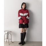 スタンドカラー配色ブルゾン | ad thie | 詳細画像17 