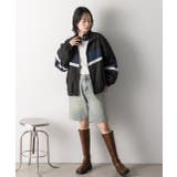 スタンドカラー配色ブルゾン | ad thie | 詳細画像30 