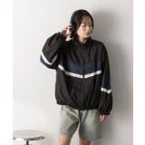 スタンドカラー配色ブルゾン | ad thie | 詳細画像31 