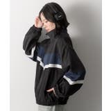 スタンドカラー配色ブルゾン | ad thie | 詳細画像32 