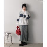 スタンドカラー配色ブルゾン | ad thie | 詳細画像7 