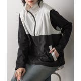 スタンドカラー バイカラーベスト | ad thie | 詳細画像15 