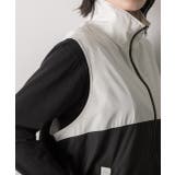 スタンドカラー バイカラーベスト | ad thie | 詳細画像18 