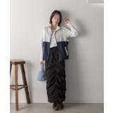 スタンドカラー バイカラーベスト | ad thie | 詳細画像22 