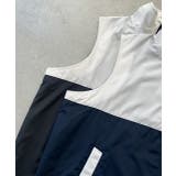 スタンドカラー バイカラーベスト | ad thie | 詳細画像31 