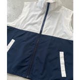 スタンドカラー バイカラーベスト | ad thie | 詳細画像34 