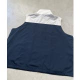 スタンドカラー バイカラーベスト | ad thie | 詳細画像35 