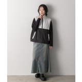 スタンドカラー バイカラーベスト | ad thie | 詳細画像6 