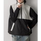 スタンドカラー バイカラーベスト | ad thie | 詳細画像8 