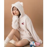 オフホワイト | ≪HELLO KITTY≫猫耳フード付き ボアパーカー | ad thie