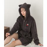 チャコール | ≪HELLO KITTY≫猫耳フード付き ボアパーカー | ad thie