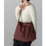 ブラウン | ポケット付き ショルダーバッグ | ad thie