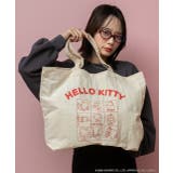 アイボリー | ≪HELLO KITTY≫ ビッグロゴ トートバッグ | ad thie