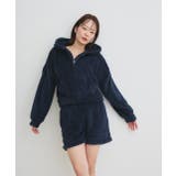 ボアショートパーカーショートパンツルームウエア | ad thie | 詳細画像6 