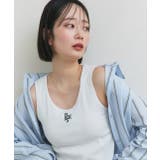 【2025SS新作】カップ付きロゴ刺繍タンクトップ | ad thie | 詳細画像20