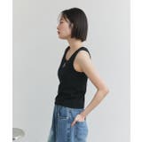 【2025SS新作】カップ付きロゴ刺繍タンクトップ | ad thie | 詳細画像27