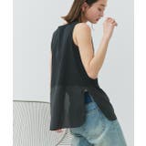 ブラック | レイヤードシアータンクトップ | ad thie