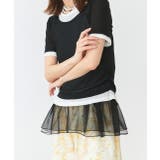 ブラック | レイヤードチュールタンクトップ | ad thie