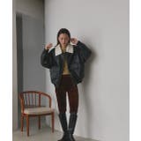 コーデュロイカラーレザーブルゾン | ad thie | 詳細画像2