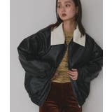 ブラック | コーデュロイカラーレザーブルゾン | ad thie