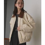 アイボリー | コーデュロイカラーレザーブルゾン | ad thie