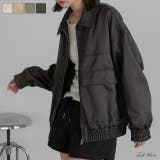 ビッグポケットツイルジップブルゾン | ad thie | 詳細画像1