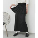 ブラック | マルチウェイフリルぺプラムスカート | ad thie