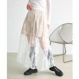 オフホワイト | マルチウェイレーススカート | ad thie