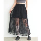 ブラック | マルチウェイレーススカート | ad thie