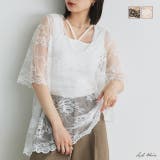 Vネックレースオーバーブラウス | ad thie | 詳細画像1 