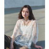 Vネックレースオーバーブラウス | ad thie | 詳細画像2 