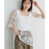 Vネックレースオーバーブラウス | ad thie | 詳細画像30 