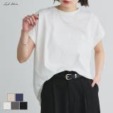 【2025SS新作】バックギャザーフレンチスリーブTシャツ | ad thie | 詳細画像1 